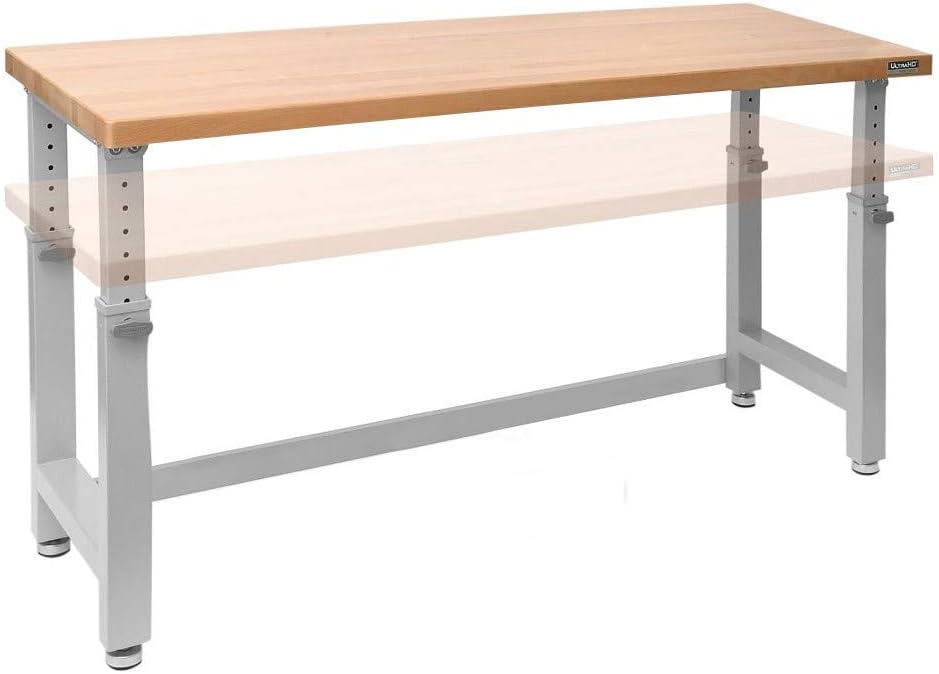 Height Adjustable Wood Top Workbench O700811