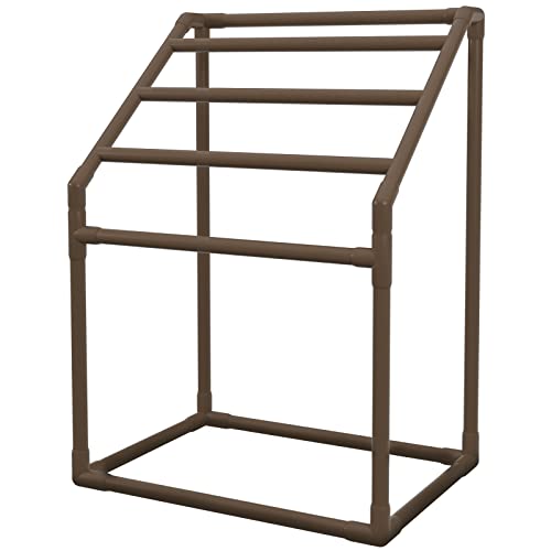Pool Towel Rack, 5 Bar, Freestanding Outdoor Storage with Towel Clips V90329