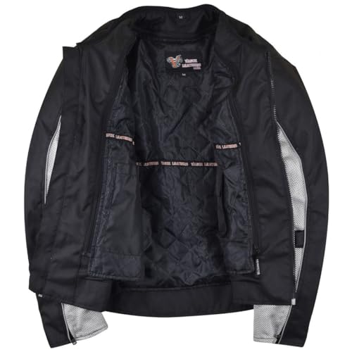 Men's Reflective Mesh Motorcycle Jacket with CE Armor W478