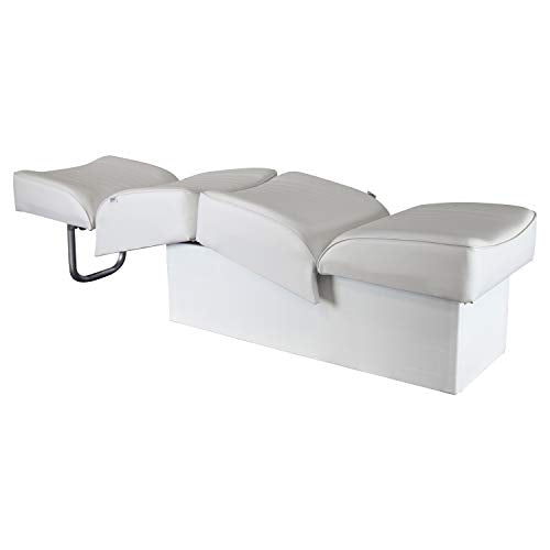 Deluxe Lounge Seat and Mid-Back Fishing Boat Seat, Grey/Navy D4609