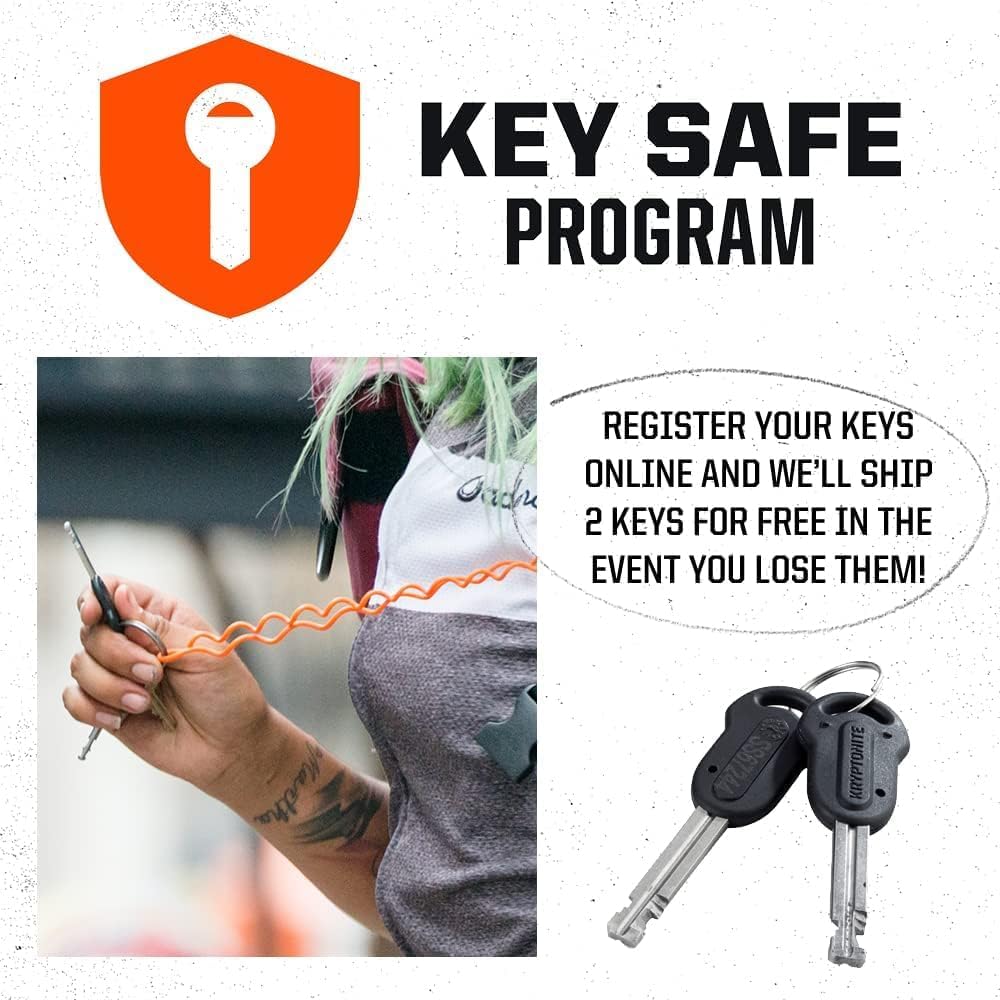 Bike Chain Lock 3.28 ft 14mm Steel Heavy Duty Anti-Theft F84175