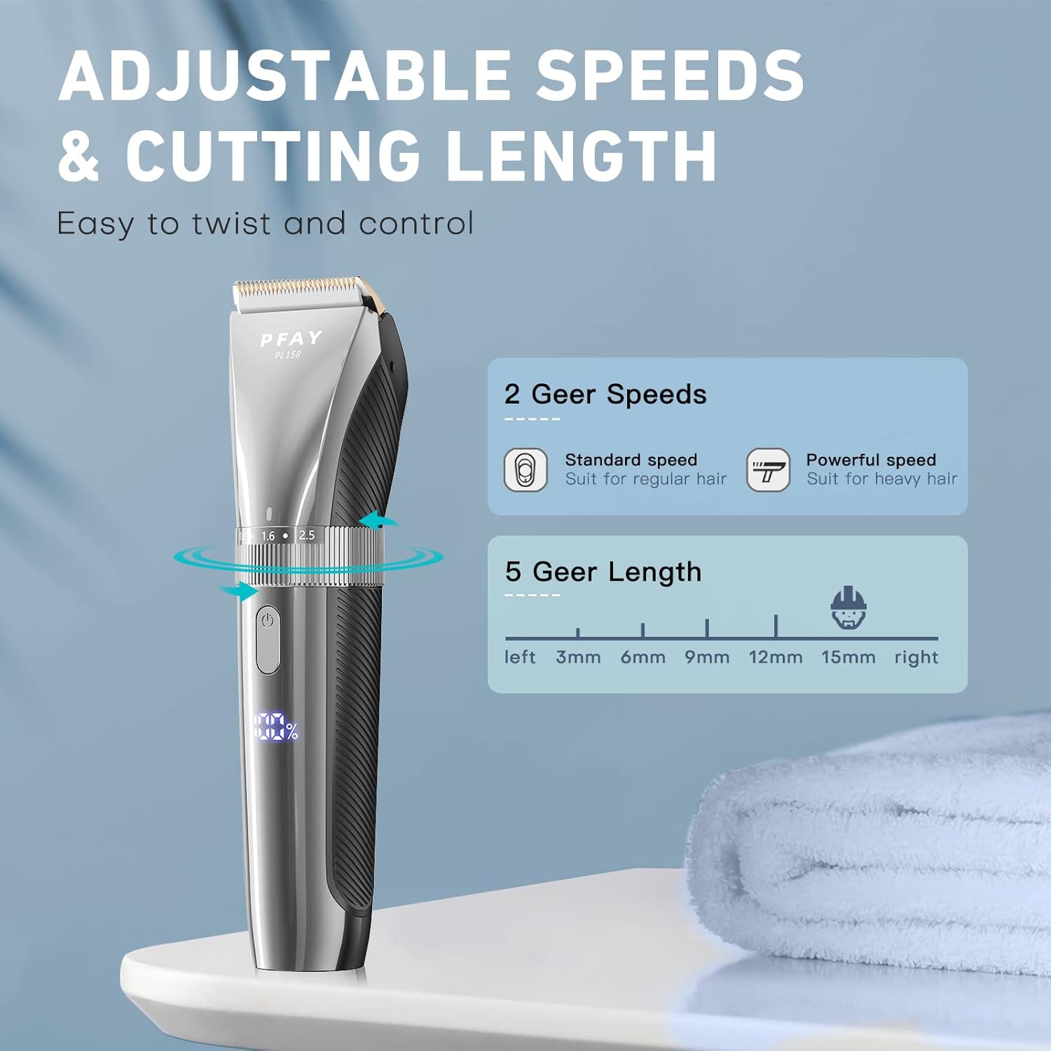 Rotary Electric Shaver for Men, Washable Wet & Dry with Pop-up Trimmer G58083
