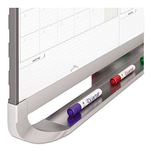 Sliding Three Month Calendar Board, 3 x 2 Feet, Erase Surface P809180