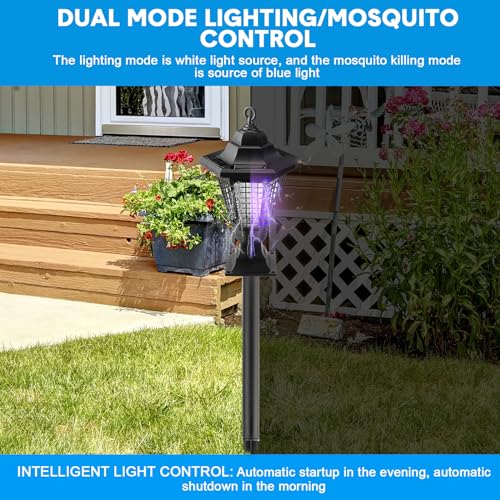 Solar Bug Zapper Outdoor Mosquito Repellent Trap for Camping Backyard H3405
