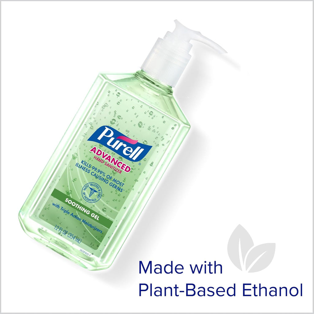Hand Sanitizer Soothing Gel, Fresh Scent, 12 fl oz Pump Bottle, Pack of 12 R181565