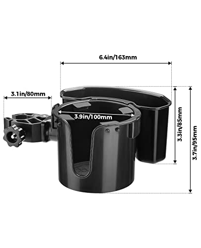 Wheelchair Cup Holder with Small Storage Box, Fits Walker, Rollator, Stroller C89199