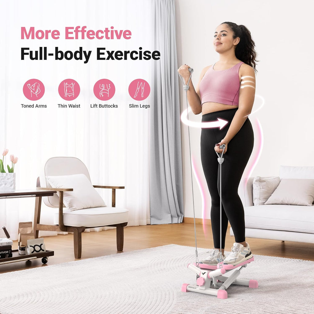 Mini Stepper with Resistance Bands for Full Body Workout Q172701