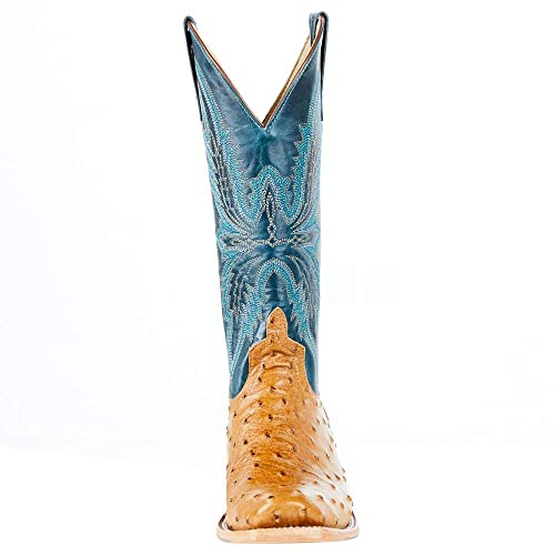 Women's Full Quill Ostrich Snub Toe Boot X6150