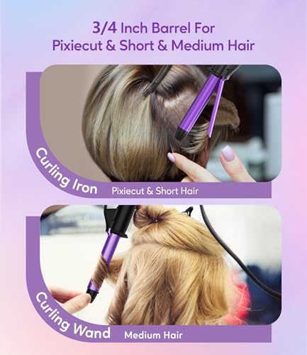 Travel Size Curling Iron Dual Voltage for Short Hair with 3/4 Inch Barrel N47267