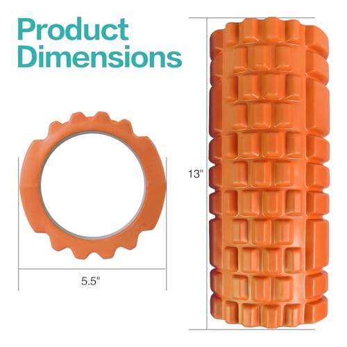 Foam Roller for Deep Tissue Muscle Massage, High Density Exercise Roller W57408
