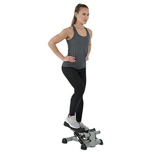 Mini Stepper for Home Cardio Workout with Resistance Bands and LCD Monitor Z364327