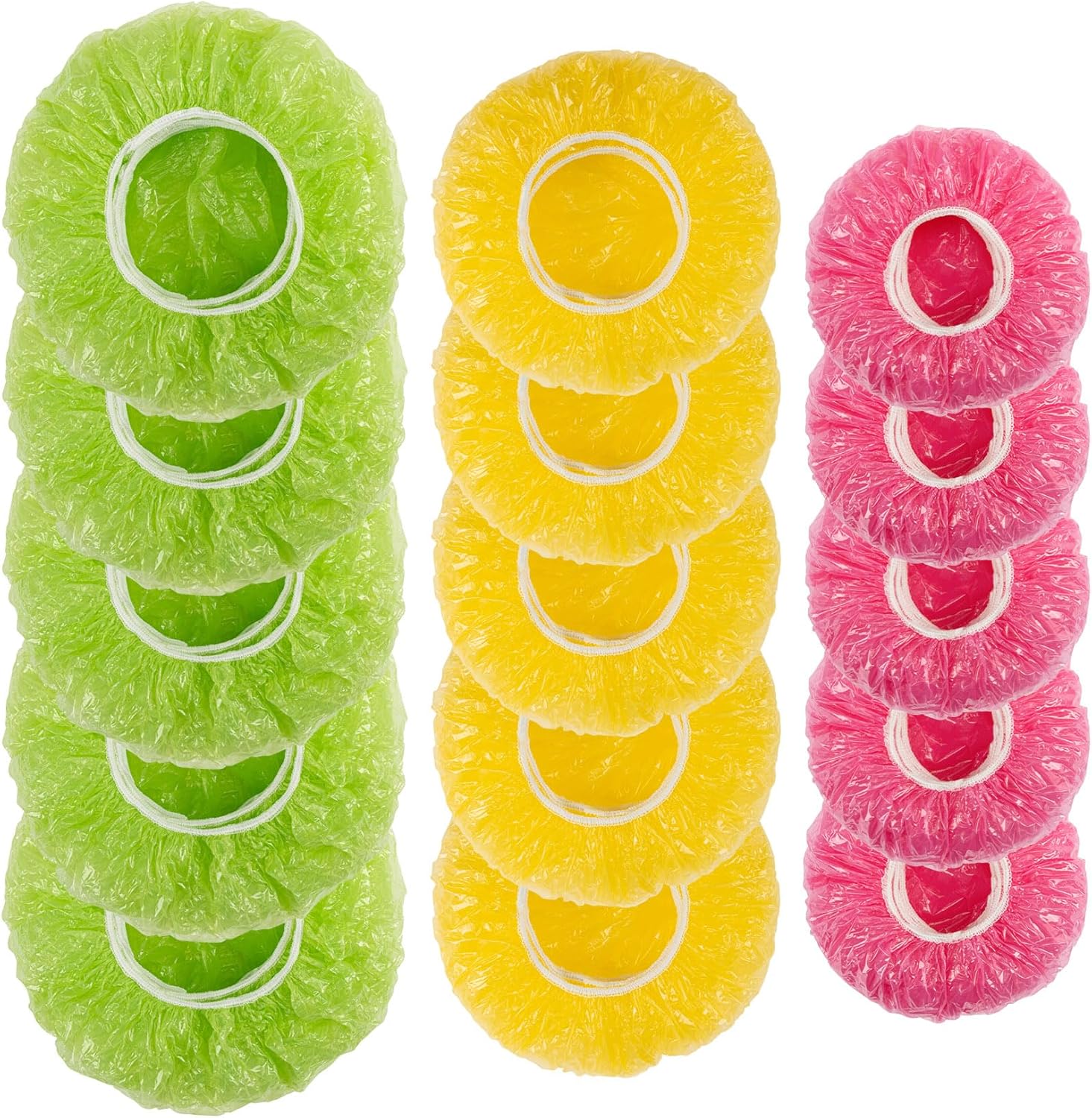 60Pcs Bowl Covers Reusable - Plastic Bowl Covers Elastic Reusable Fresh Keeping Bags Food Plastic Wrap Elastic Bowl Covers Reusable Plastic Food Covers Stretch Elastic Food Storage Covers