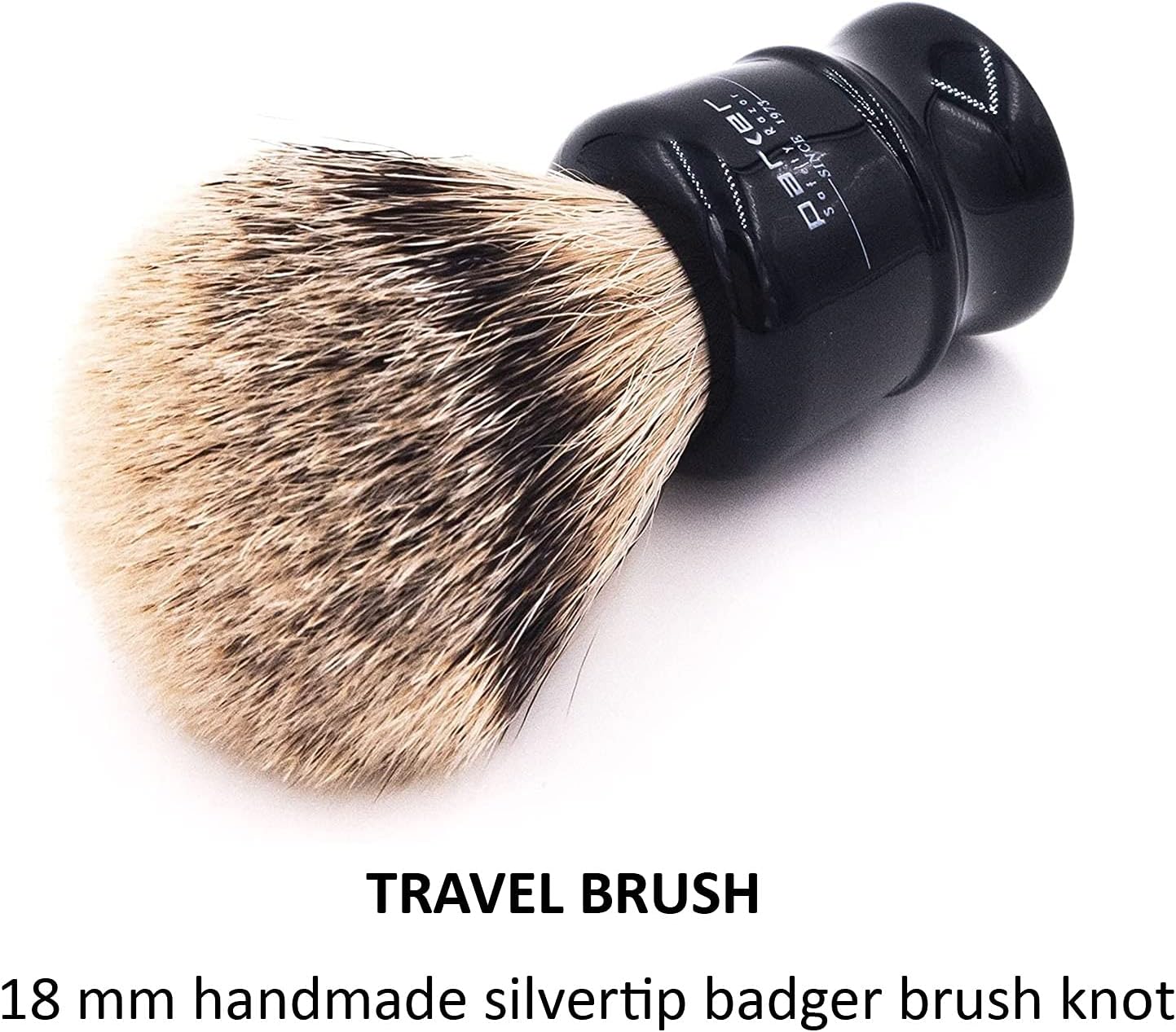 Travel Shave Brush with Case, Black D152737