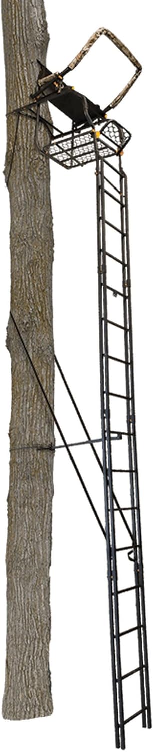 Deer Hunting Ladder Tree Stand with Adjustable Shooting Rail, 2 Pack O271