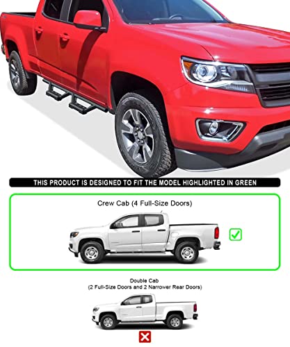 Stainless Steel Pocket Steps Running Boards for Chevy Colorado GMC Canyon Crew Cab S68716