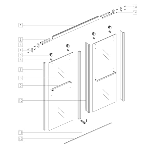 Frameless Sliding Tub Door with Clear Tempered Glass, Brushed Nickel T2956