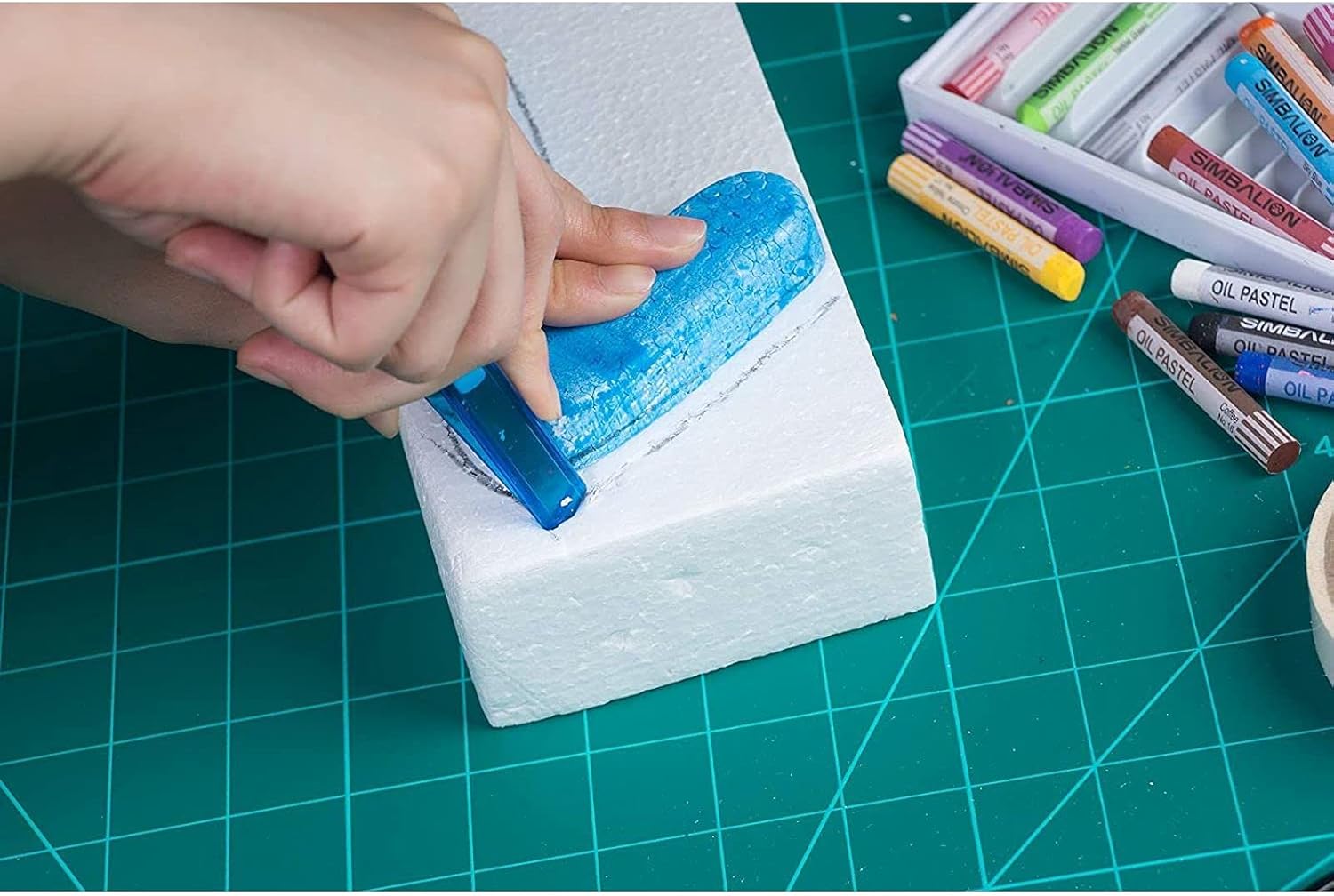 Foam Blocks for Crafts 12x4x2 Inch Polystyrene Rectangles Q2754