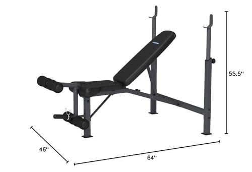 Olympic Weight Bench with Preacher Curl Pad and Leg Developer R7323