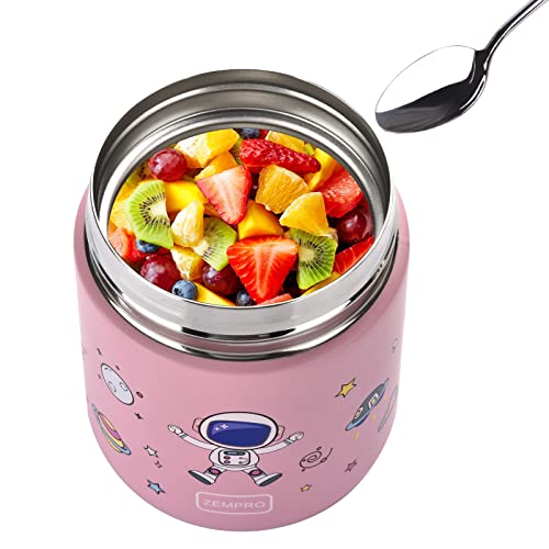 10 oz Insulated Food Jar for Hot & Cold Soup, Wide Mouth Leak Proof Stainless Steel J52630