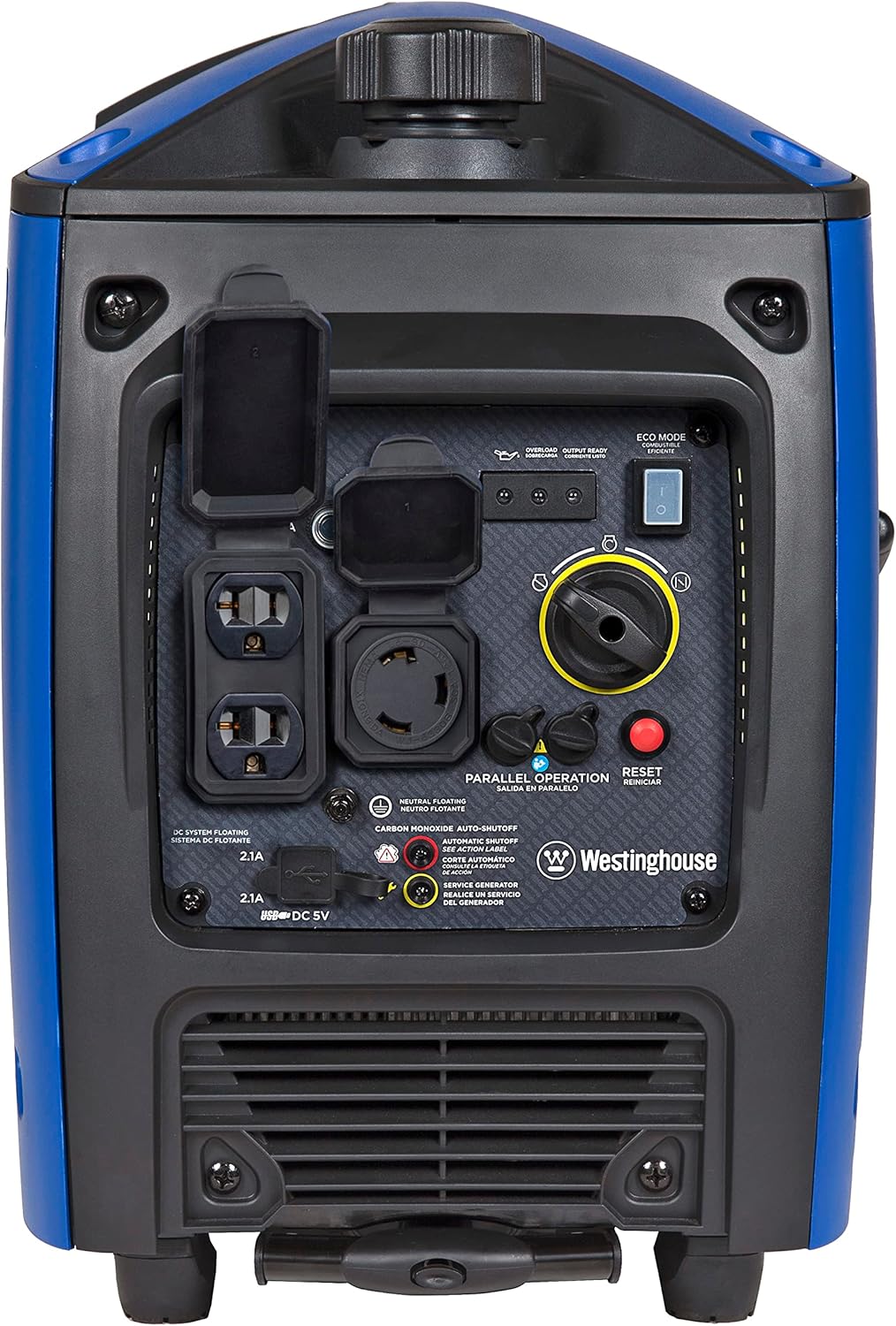 3700 Peak Watt Portable Inverter Generator with Wheel & Handle Kit, RV Ready 30A Outlet R628205