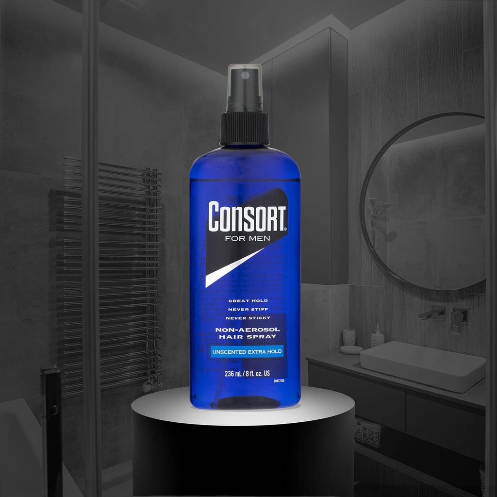Hair Spray for Men, Extra Hold, Unscented, Non-Aerosol I592