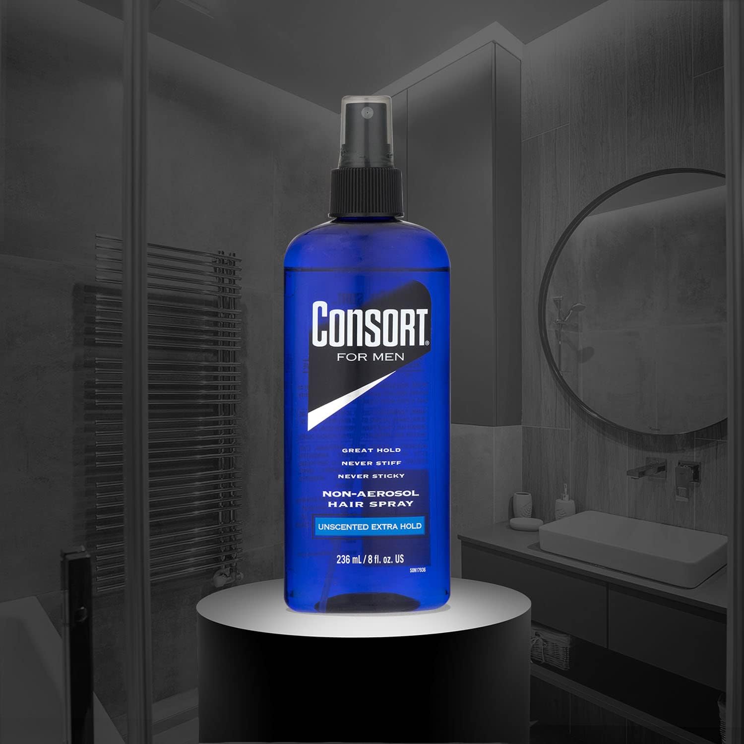 Hair Spray for Men, Extra Hold, Unscented, Non-Aerosol I592