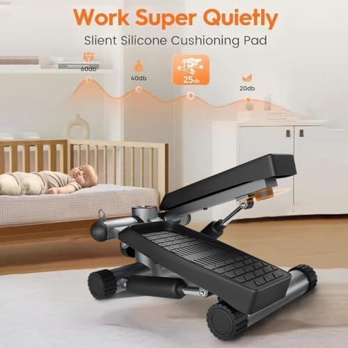 Stepper for Exercise with Resistance Bands and LCD Monitor U69082