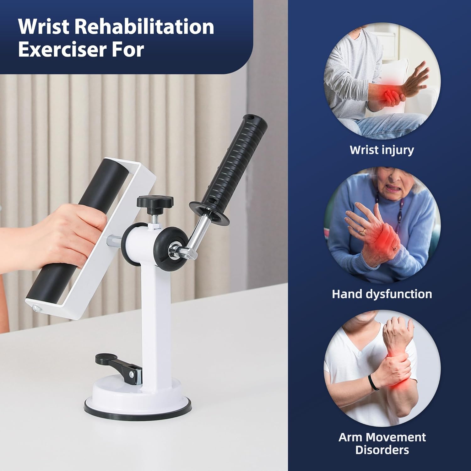 Wrist Rehabilitation Trainer with Adjustable Resistance for Forearm Exercise F71969