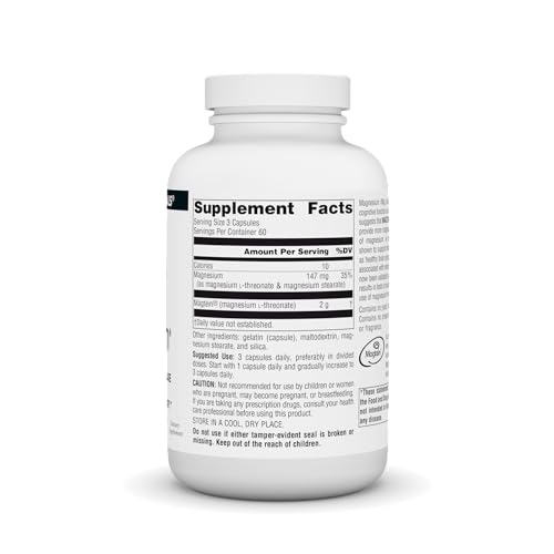 Magnesium L-Threonate 667mg Capsules for Focus, Mood, Memory & Sleep R710