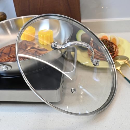 Tempered Glass Lid 9.5 Inch for Skillet Frying Pan Pot T2773