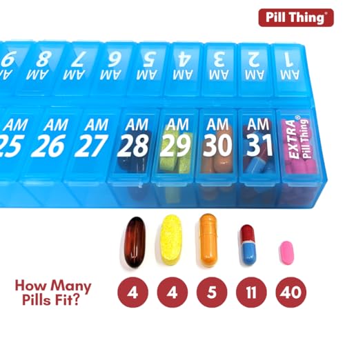 AM & PM 31-Day Pill Organizer Set for One Month D17718