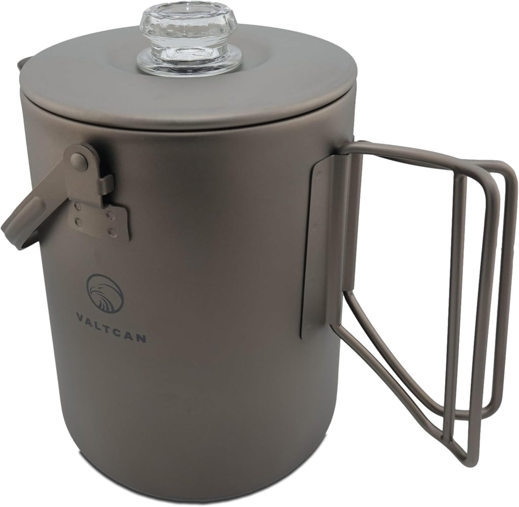 Titanium Percolator Coffee Maker Pot 1.5L Ultralight Camping Kettle K7800