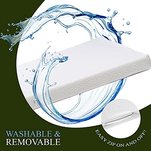 Ventilated 2-Inch Memory Foam Crib Mattress Topper Pad with Waterproof Washable Cover K834