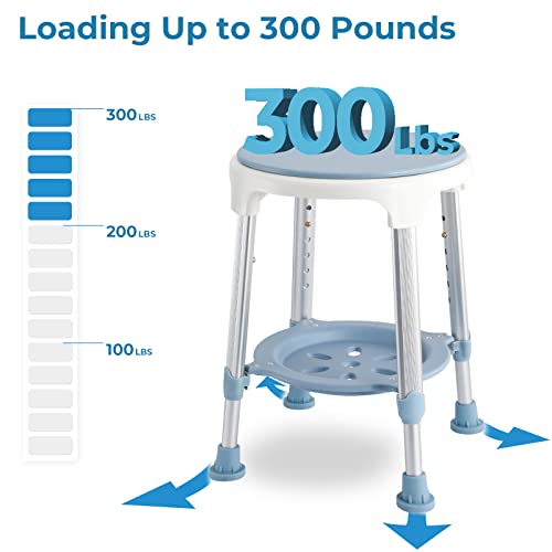 Adjustable Swivel Shower Seat for Seniors, 19-21 Inch Height O115125