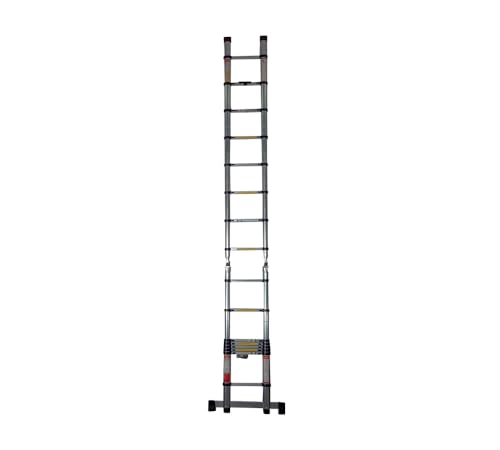 16.5 ft Telescoping Ladder A Frame - Aluminum Extension Ladder with Balance Bar, Carry Handle & Tool Tray O962