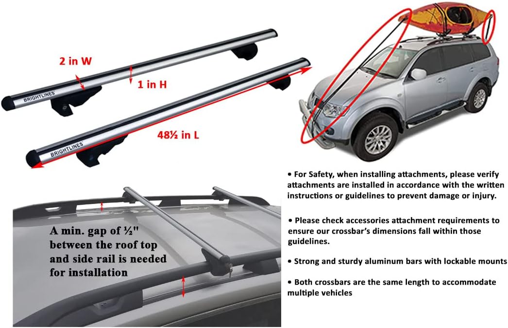 Roof Cross Bars for Jeep Cherokee 2014-2022 L3657