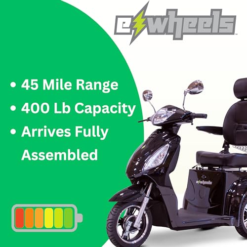 Recreational Adult Mobility Scooter, Long Range 40 Mile, Blue O14250