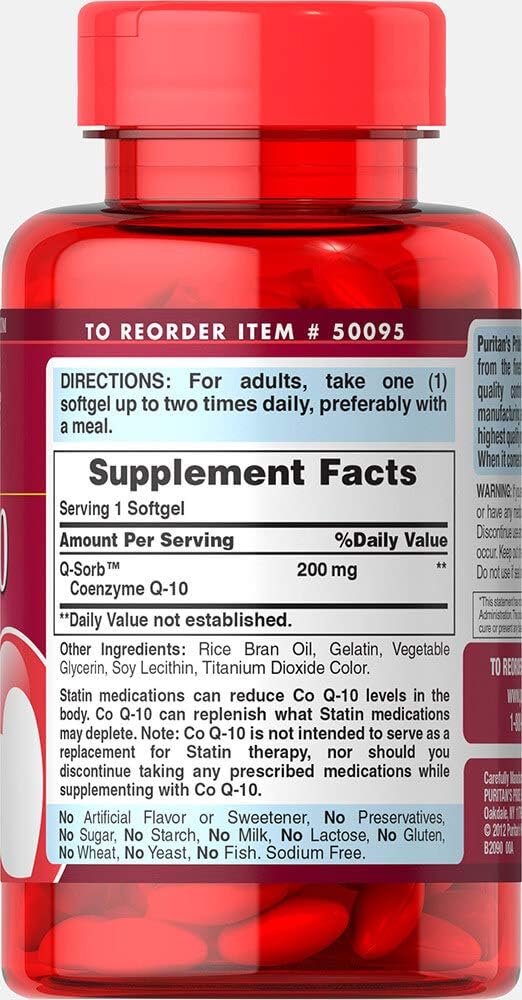 CoQ10 200 mg Supplement, 240 Count T731390