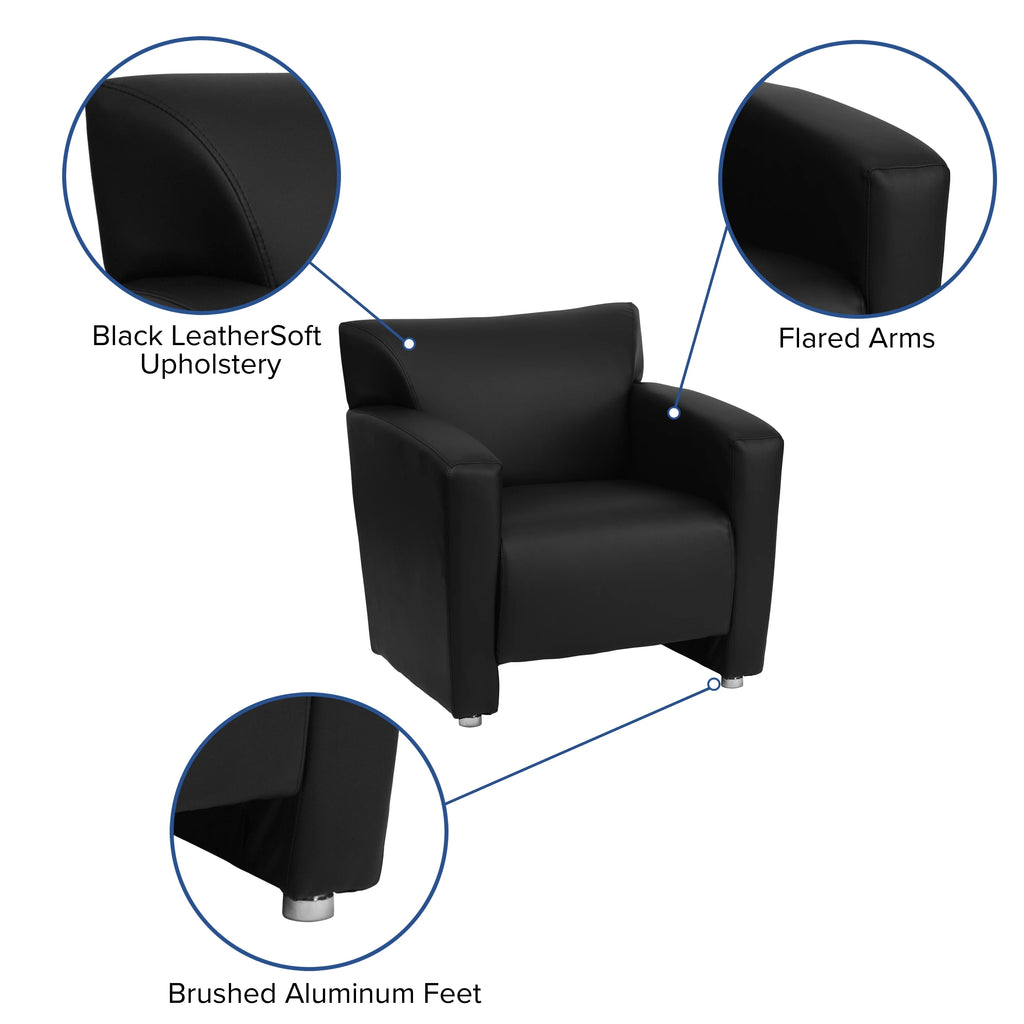 Black LeatherSoft Chair Q9311