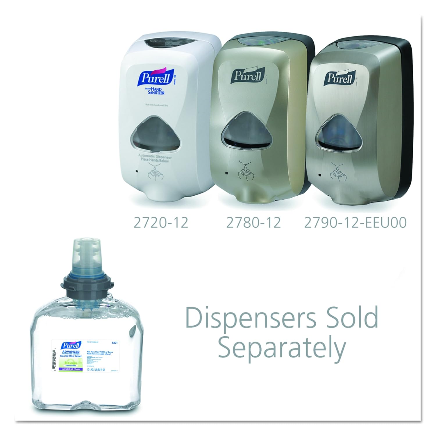 Instant Hand Sanitizer Foam Refill, 1200mL, Pack of 2 G514821