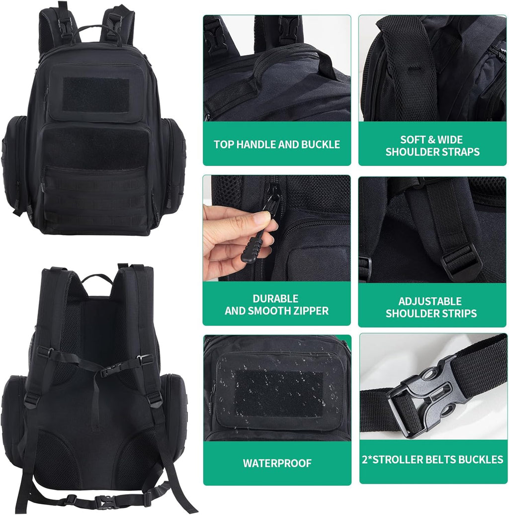 Diaper Bag Backpack with Changing Station, Expandable, Waterproof V8133