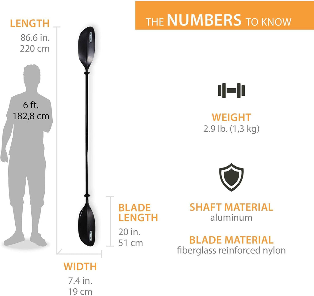Kayak Paddle, Black, 86.6 inches C210