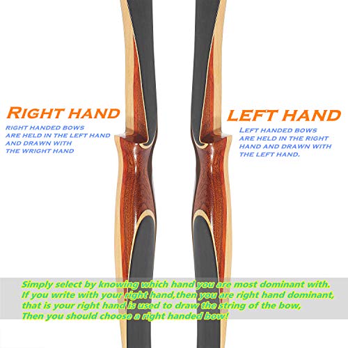 54" Traditional Laminated Recurve Bow for Hunting & Target X1606