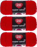 Red Heart Super Saver Yarn (3-Pack) Hot Red E300-390
