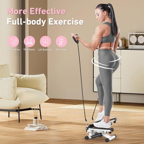 Mini Stepper with Resistance Bands for Home Exercise X587568