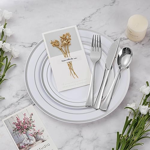 Gold Disposable Dinnerware Set for Party, Wedding, Anniversary Z574826