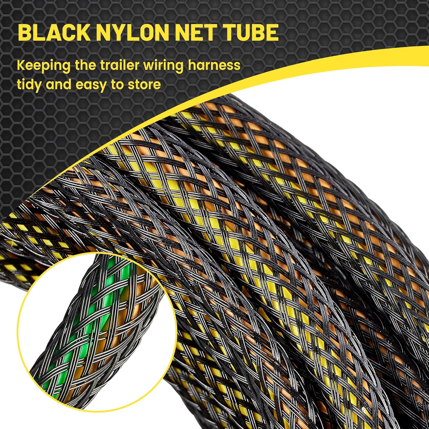 4 Pin 5 Wire Trailer Wiring Harness 22FT for Taillights, 4 Way Flat Plug, Pure Copper Wire J492508