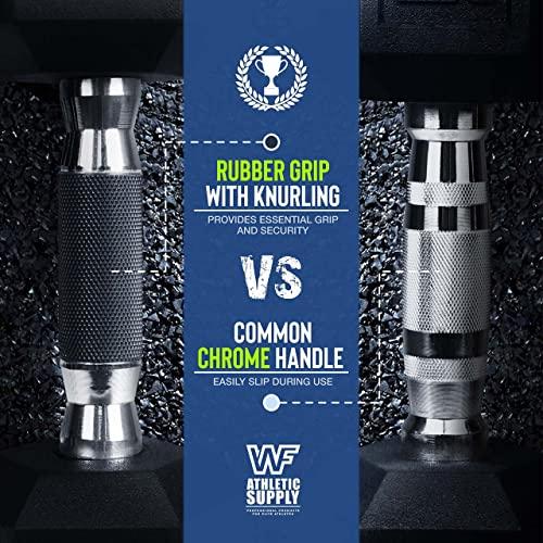 Rubber Encased Hex Dumbbells with Contoured Grip Handle B183