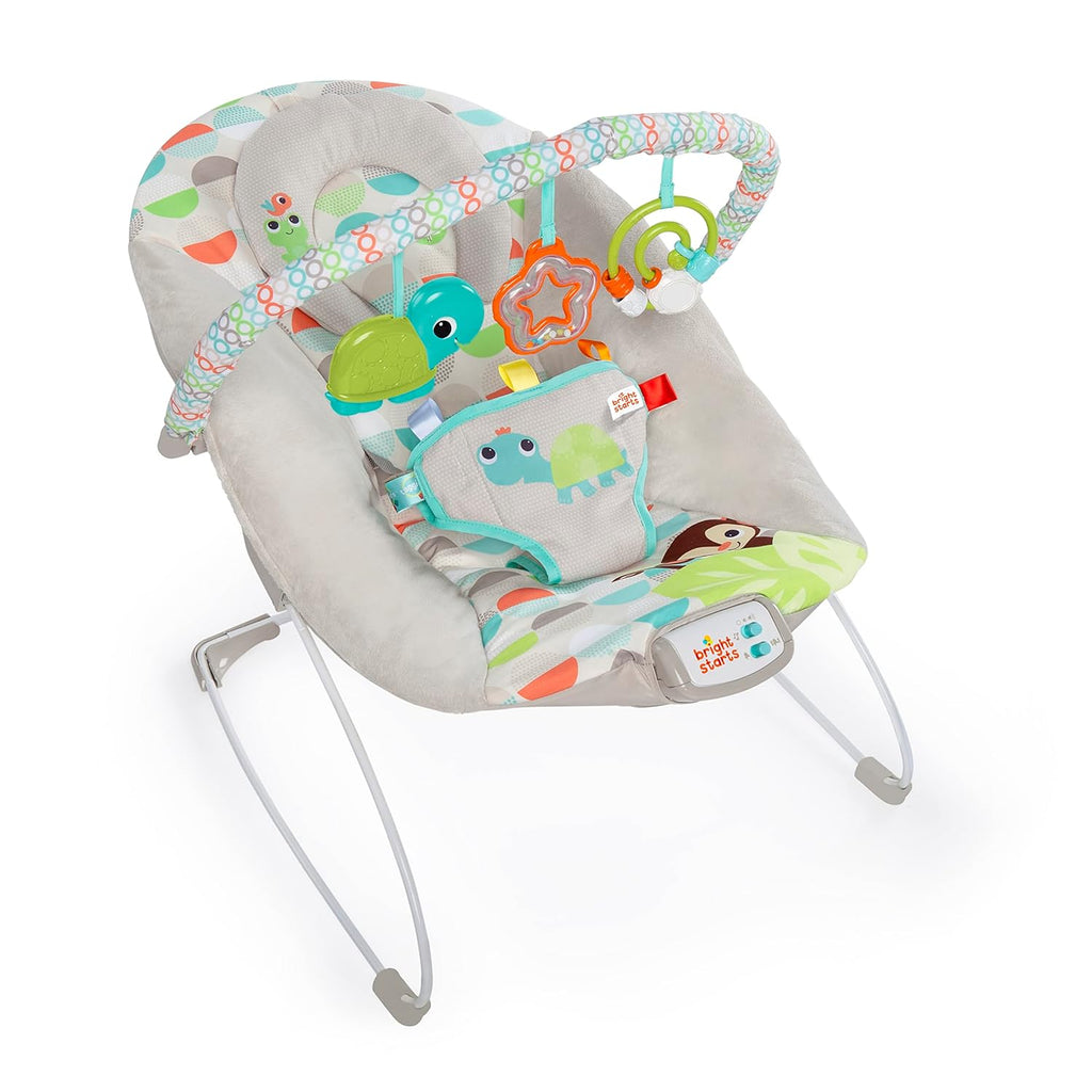 Baby Bouncer Soothing Vibrations Infant Seat with Toy Bar, 0-6 Months L689424