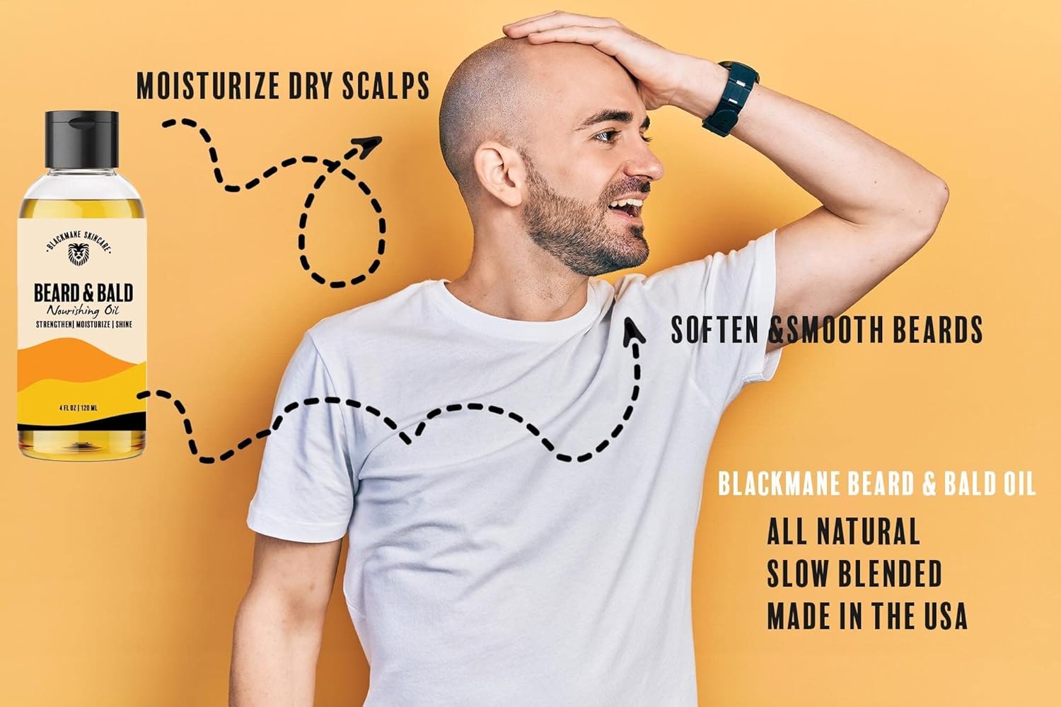 Bald Head Moisturizer for Men with Beard Oil K376
